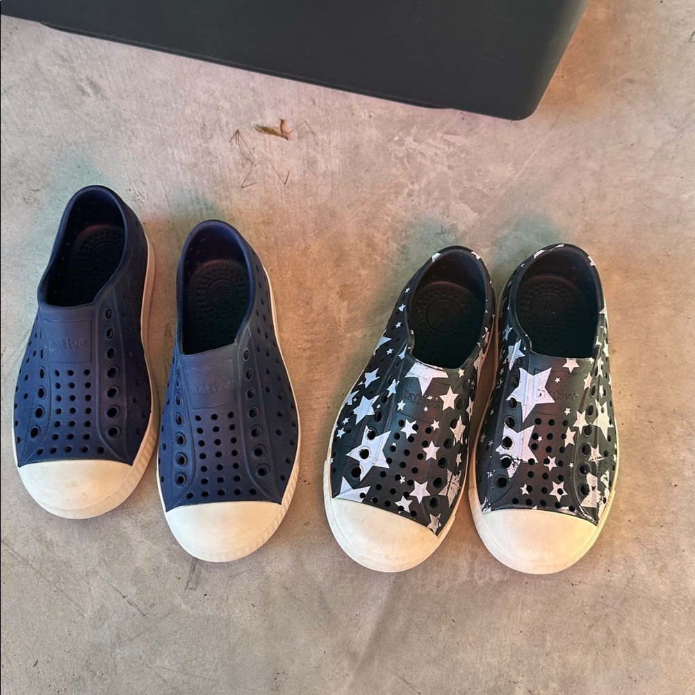 Star Patterned and Solid Slip-On Shoes